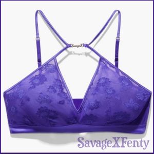 Taboo Blue~3X~Strap Up Lace Bralette